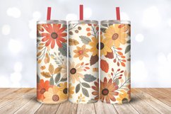 Autumn Bouquet Flowers Tumbler Wrap, 20oz Skinny Tumbler Wra Product Image 3