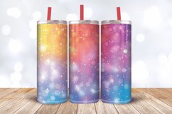 Rainbow Bokeh Tumbler Wrap, 20oz Skinny Tumbler Wrap Product Image 3