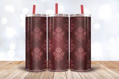 Victorian Maroon Elegance Tumbler Wrap, 20oz Skinny Tumbler Product Image 3