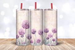 Allium Flowers Garden Tumbler Wrap, 20oz Skinny Tumbler Wrap Product Image 3