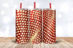 Abstract Red Gold Dots Serpentinite Tumbler Wrap, 20oz Skinn Product Image 3