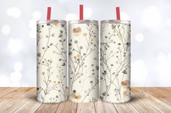 Neutral Wildflowers Tumbler Wrap, 20oz Skinny Tumbler Wrap Product Image 3