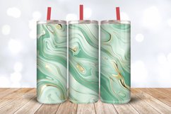 Abstract Mint Gold Liquid Flow Tumbler Wrap, 20oz Skinny Tum Product Image 3