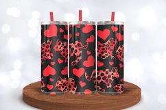 Black and Red Leopard Valentine Tumbler Wraps, 20oz Skinny T Product Image 3