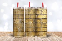 Gold Brick Tumbler Wrap, 20oz Skinny Tumbler Wraps Product Image 3