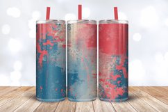 Red &amp; Blue Grunge Tumbler Wrap, 20oz Skinny Tumbler Wrap Product Image 3