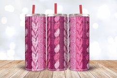 Pink Knitted Tumbler Wrap, 20oz Skinny Tumbler Wrap Product Image 3