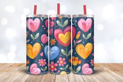 Spring Flowers Sweet Hearts Tumbler Wrap, 20oz Skinny Tumble Product Image 3