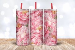 Pink Watercolor Peonies Tumbler Wrap, 20oz Skinny Tumbler Wr Product Image 3