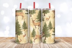Forest Deer Tumbler Wrap, 20oz Skinny Tumbler Wrap Product Image 3