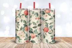 Cottage core Apple Garden Tumbler Wrap, 20oz Skinny Tumbler Product Image 3