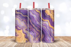 Purple &amp; Yellow Marble Agate Tumbler Wrap, 20oz Skinny Tumbl Product Image 3