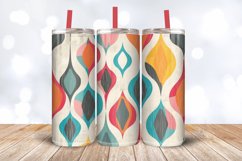 Funky Hand Drawn 60s Retro Tumbler Wrap, 20oz Skinny Tumbler Product Image 3