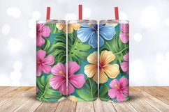 Hawaiian Flowers Tumbler Wrap, 20oz Skinny Tumbler Wrap Product Image 3