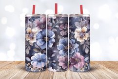 Watercolor Boho Flowers Tumbler Wrap, 20oz Skinny Tumbler Wr Product Image 3