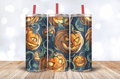 Halloween with Pumpkin Tumbler Wrap, 20oz Skinny Tumbler Wra Product Image 3