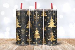 Golden Glitter Christmas Tumbler Wrap, 20oz Skinny Tumbler W Product Image 3