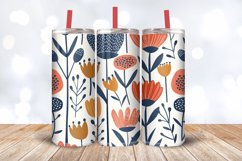 Scandinavian Flowers Tumbler Wrap, 20oz Skinny Tumbler Wrap Product Image 3