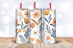 Cute Boho Flowers Tumbler Wrap, 20oz Skinny Tumbler Wrap Product Image 3