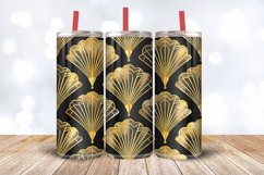 Golden Fan Motifs Tumbler Wrap, 20oz Skinny Tumbler Wraps Product Image 3