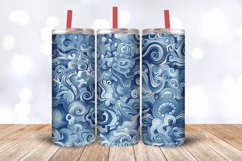 Abstract Glyph Doodles Sea Tumbler Wrap, 20oz Skinny Tumbler Product Image 3