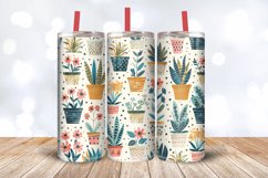 Springtime Floral Pots Tumbler Wrap, 20oz Skinny Tumbler Wra Product Image 3
