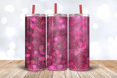 Hot Pink Sparkle Bokeh Crafted Tumbler Wrap, 20oz Skinny Tum Product Image 3