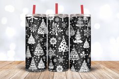 Black and White Christmas Tumbler Wrap, 20oz Skinny Tumbler Product Image 3