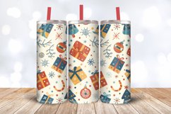 Colorful Christmas Tumbler Wrap, 20oz Skinny Tumbler Wraps Product Image 3