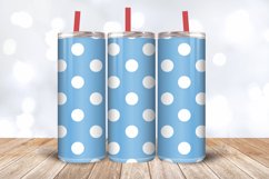 Blue &amp; White Polka Dots Tumbler Wrap, 20oz Skinny Tumbler Wr Product Image 3