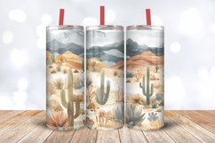 Watercolor Desert Landscape Tumbler Wrap, 20oz Skinny Tumble Product Image 3