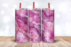 Pink Watercolor Geode Tumbler Wrap, 20oz Skinny Tumbler Wrap Product Image 3