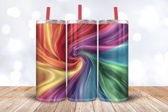 Rainbow Satin Cloth Tumbler Wrap, 20oz Skinny Tumbler Wrap Product Image 3