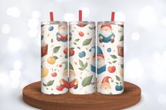 Gnome Back to School Tumbler Wraps, 20oz Skinny Tumbler Wrap Product Image 3