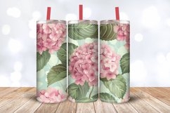 Pink Hydrangeas Tumbler Wrap, 20oz Skinny Tumbler Wraps Product Image 3