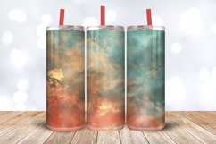 Sunset Cloudy Sky Tumbler Wrap, 20oz Skinny Tumbler Wraps Product Image 3