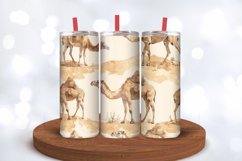 Watercolor Desert Camels Tumbler Wraps, 20oz Skinny Tumbler Product Image 3