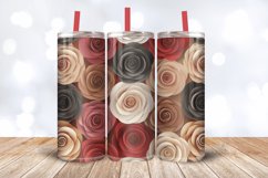 Rolled Paper Flowers Tumbler Wrap, 20oz Skinny Tumbler Wraps Product Image 3