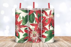 Red Passion Flowers Bouquet Tumbler Wrap, 20oz Skinny Tumble Product Image 3