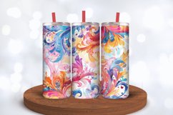 Watercolor Abstract Floral Tumbler Wraps, 20oz Skinny Tumble Product Image 3