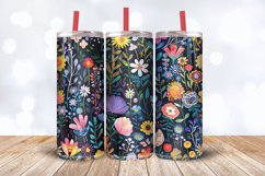 Boho Flower Garden Tumbler Wrap, 20oz Skinny Tumbler Wrap Product Image 3
