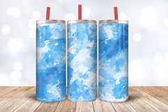 Watercolor Blue Skies Paint Spots Tumbler Wrap, 20oz Skinny Product Image 3