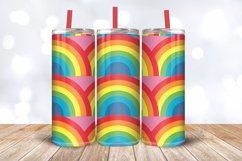 Bright Rainbow Tumbler Wrap, 20oz Skinny Tumbler Wrap Product Image 3