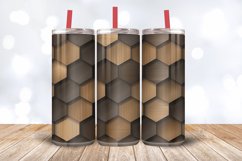 Brown Hexagons Tumbler Wrap, 20oz Skinny Tumbler Wraps Product Image 3
