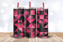 Pink and Black Geometric Tumbler Wrap, 20oz Skinny Tumbler W Product Image 3