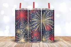 4th of July Fireworks Tumbler Wrap, 20oz Skinny Tumbler Wrap Product Image 3