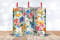 English Floral Garden Tumbler Wrap, 20oz Skinny Tumbler Wrap Product Image 3