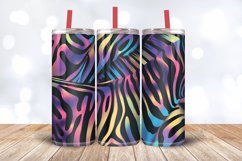 Abstract Holographic Zebra Skin Print Tumbler Wrap, 20oz Ski Product Image 3