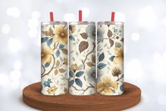 Vintage Retro Floral Tumbler Wraps, 20oz Skinny Tumbler Wrap Product Image 3