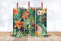 Jungle Summer Tropical Floral Tumbler Wrap, 20oz Skinny Tumb Product Image 3